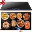 Electric Warming Tray, 32"x19" Food Warmer for Buffets Party and Home Daily Use, Fast Full Surface Warming Mat with Thermostat and 11 Temperature Modes, 24 Hours Timed Function for Your Family