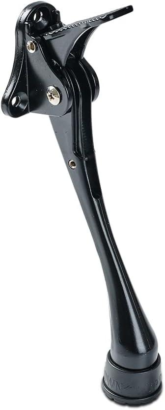 HOME&I Kickdown Door Stopper, 6-Inch Commercial Heavy Duty Door Stop Holder Kick Door Kickstand Height-Adjustable Rubber Foot (Black, 6 Inch x 1 Pack)