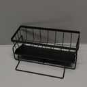 Sponge Holder for Kitchen Sink with Auto Draining Tray, Steel Sink Caddy, Kitchen Gadgets Accessories
