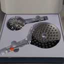 MakeFit Dual Handheld Shower Head Combo, 2-in-1 Rain Shower Heads System 8 Inch Rainfall Shower Head and 10 Modes High Pressure Hand Held Showerhead with Built-in Power Wash (Chrome)