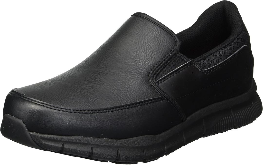 Skechers for Work Women's Nampa-Annod Slip Resisitant Food Service Shoe (10 Wide, Black)