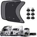 KUST Upgraded 2PCS Side Window Sun Shade for Semi Truck, 23.6x21.6inch Side Window Shade for RV Semi Truck,Volvo VNL,International Trucks,and Freightliner,Sunshade with Suction Cup, UV Protection