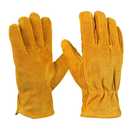 OZERO 2 Pairs Winter Leather Work Gloves for Men Women: Thermal Thick Lining Windproof Water-resistant Glove for Outdoor Cold Weather Working Gold/X-Large