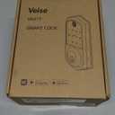 Veise VE017 Fingerprint Smart Door Lock, App Control, 7-in-1 Keyless Entry, Auto Lock, Emergency Power Port, Electronic Touchscreen Keypad, Biometric Smart Locks for Front Door, Satin Nickel