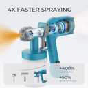 Tilswall Paint Sprayer,Upgraded Ultra-Light Electric Paint Spray Gun with 2 Nozzles & 4 Patterns Easy to Clean for Fences, Sheds, Walls, Ceilings, Furniture, Cabinets, Garden & DIY Blue