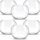 Clear Bowl Glass Vase Bubble Glass Round Vase Clear Bubble Planter Terrarium Fish Bowl Vase for Wedding Event Home Decor Flowers Fish(6 Pcs,4.5 x 3.7 x 5.9 Inch)