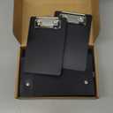 Eersida 12 Pack Mini Clipboards 4 x 6 Inch Small Pocket Plastic Memo Clipboards with Profile Clip for Small Notepads Receipts Tickets (Black)