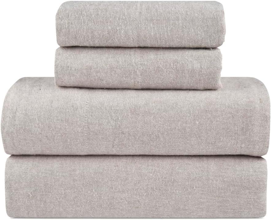 Flannel Sheets Queen Size Rich Cotton -High GSM Flannel Bed Sheet Deep Pockets - Warm & Cozy Flannel Sheet Set for All Seasons (Paloma)