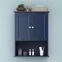 Bathroom Wall Cabinet Over Toilet Storage Cabinets 24x30 inch Above Toilet Wood Medicine Cabinets with 2 Door & Adjustable Shelf for Kitchen, Laundry, Entryway,Durable MDF Construction