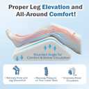 Vekkia Knee Pillow for Back Sleeping, 7" Wedge Pillow for Knees & Leg, Versatile Wedge with Dual Handles,Comfortable Support for Post-Surgery, Lower Back&Hip Pain Relief, Blood Circulation, Swelling