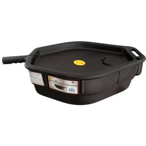 Midwest Can 6400 15 qt. Closed Top Oil Recovery Drain Pan44; Black