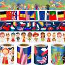 Yexiya 4 Rolls 131 ft Diversity Bulletin Board Borders All are Welcome Classroom Border Trim for Around The World Party Multi-Cultural Decor for International Party