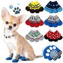 Sadnyy 24 Pcs Dog Socks for Medium Dogs Non Slip Dog Booties Paw Covers with Grips Anti Slip Pet Shoe Cute Summer Doggie Paw Protectors for Hot Pavement Hardwood Floor Prevent Scratching Licking Wound