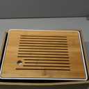 Dujust Japanese Tea Set, Black Porcelain Tea Set with 1 Teapot Set, 6 Tea Cups, 1 Tea Tray, 1 Stainless Infuser, Beautiful Asian Tea Sets for Adults, Tea Lover/Women/Men (Countryside in Golden)