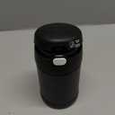 THERMOS FUNTAINER Insulated Stainless Steel Food Jar, 16 Ounce, Kids Lunch with Foldable Spoon, Push-Button Lid, Matte Black