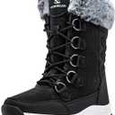 HOBIBEAR Girls Winter Snow Boots, Size 39