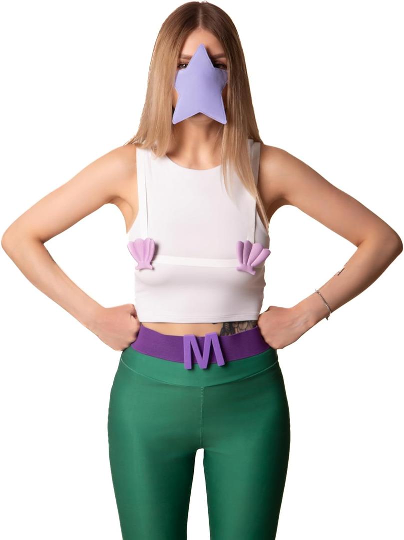 Shell Bra Mask and Elastic M Belt Set - Adult Women Men Halloween Costume Man Adult Costumes Cosplay