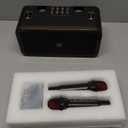 Fansbe Tech Karaoke Machine Bluetooth 2 Microphones, Karaoke Machine Bluetooth Sound Effects, Karaoke Microphone Machine Kids Adults Portable Wireless TF USB Light Home Party Outdoor/ Indoor, Black