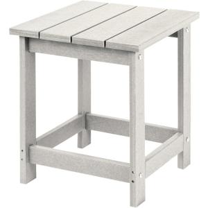 LZRS Adirondack Square Outdoor Side Table, Pool Composite Patio Table,HDPE End Tables for Backyard,Pool, Indoor Companion, Easy Maintenance & Weather Resistant(Sand)