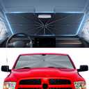 Autorder Windshield Sun Shade Umbrella for 2011-2018 Dodge RAM 1500 Accessories,Upgraded Ice Crystal Material,Easy Setup Umbrella Sunshade for Car Windshield,100% Sun Blocking