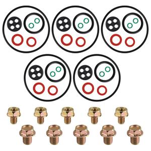 5 Sets 16010-ZE1-812 Carburetor Gasket Kit Compatible with GX110 GX120 GX160 GX200 Engines Float Bowl Gaskets, Replace 16010-ZE2-812 485-970 951-11589 Lawn Equipment Parts