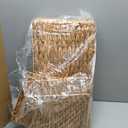 11x11x11in Storage Baskets Wicker Cubes Set of 4 Baskets ,Foldable Water Hyacinth Baskets,Handwoven Storage Baskets for Shelves,Kitchen or Outdoor