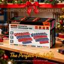 HORUSDY 8-Piece Magnetic Socket Organizer Set, Magnet Socket Holder, 1/4", 3/8", 1/2" Socket Holds 199 Pieces Magnetic Trays. (8-Piece Organizer Set)