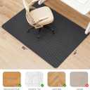 Sycoodeal Chair Mat, 48" x 60" Office Chair Mat for Hardwood and Tile Floor, Heavy Duty Floor Protector for Rolling Chairs, Non-Slip,Computer Mat for Home Office(Grey)