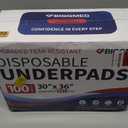 BIGGMED Tear-Resistant Disposable Bed Pads 30" x 36" 100 Count Absorbent Underpads, Chux Thicker Extra Large Incontinence Bed Pads, Pee Pads for Adults, Kids, Elderly, Pets