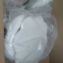 SOFE White Round Small Pedestal Side Table 19" Tall, Wooden Drink Tables for Small Spaces with Floral Shape Tabletop, Modern Accent Side Table, Living Room End Tables for Martini and Cocktail