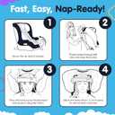 NapUp Adjustable Head Support for Car Seat Patented & Crash-Tested Anti-Bobbing Head Holder Strap, Comfortable Sleep Solution - Breathable Fabric, Kids Travel Accessories - Ages 2+ - Red