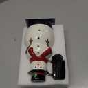 Rossesay Christmas Essential Oil Diffuser 120ml Ceramic Snowman Aromatherapy Humidifier, Holiday Diffuser Gift, Xmas Stocking Stuffer, Cute Tabletop Christmas Decoration for Home Office Winter (White, Red, Black)