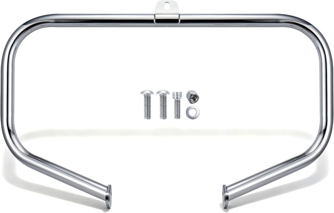 MoKitDora Softail Engine Guard Highway Crash Bar 1.25" Fat for Harley 2000-2017 FL Heritage Classic Deluxe Fat Boy FLSTF Models, Chrome