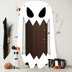 Halloween Ghost Porch Banner Halloween Ghosts Hanging Decoration Spooky Ghosts Door Banners Background for Party Haunted House Eve Party Photo Booth Props Favor Supplies