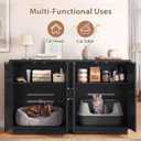 Cat Litter Box Enclosure Furniture-Hidden Storage, CLB0031BK
