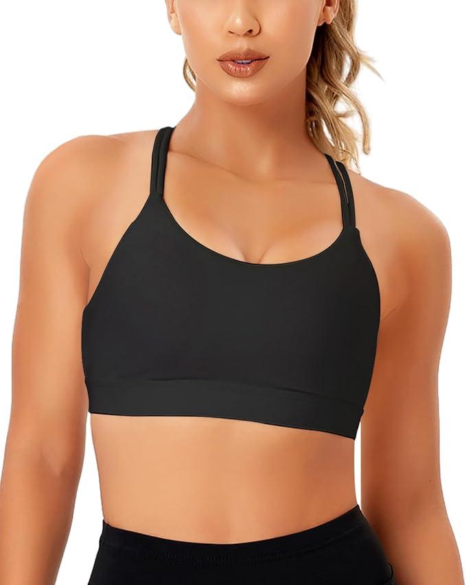 As Fairy Sports Bras for Women High Support Wireless Workout Crop Tank Tops Strappy Back Push Up Yoga Bra, M As Fairy Sports Bras for Women High Support Wireless Workout Crop Tank Tops Strappy Back Push Up Yoga Bra, M