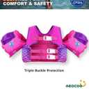 AEOCOO Puddle Float Jumper 20-30 Pounds, Toddler Swim Vest for 1-2 Years Old, Pool Floats with Swimming Arm Floaties Swim Jacket with Water Wings for Kids Swimmies, Boys, Girls, NiÃ±os, Seajelly