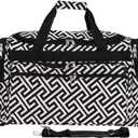 World Traveler Greek Key 22-Inch Carry-On Duffel Bag  Lightweight Polyester with Adjustable Shoulder Strap