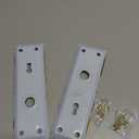 2 Pack Mortise Lock Door Plates for Interior Doors, Old Style Mortise Door Knob Cover Backplate Replacement, Antique Brass Door Escutcheon Plates