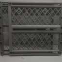 MYPET North States Paws Portable Pet Gate: 26-40" Wide. Pressure Mount. No Tools Needed. Made in USA, 23" Tall, Expandable, Durable Dog Gates for Doorways, Fieldstone Gray