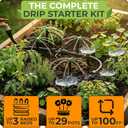 CARPATHEN Drip Irrigation System Kit - Complete Quick Connect Garden Watering System with Adjustable Sprinkler Emitters, 5/16" & 1/4" Tubing - Drip Line for Raised Beds, Greenhouse