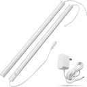 Under Cabinet Motion Sensor Lighting Indoor Plug in, 16" 12V LED Under Counter Lights Super Bright Ultra Thin Magnetic for Kitchen/Hallway/Toilet/Garage/Closet(Cold White/6000K, 2 Pack)