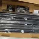 IFELS Heavy Duty Curtain Rods for Windows 66 to 120 Inch,1 Inch Adjustable Black Curtain Rod with Easy Installation and Modern Design,Decorative Long Drapery Rods with Metal Finials (A1,Black,30-120")