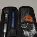 Rechargeable UHF Wireless Microphones, Two Metal Handheld Microphones with 1/4" Receiver, Plug-and-Play for Speaker & PA System, Karaoke Singsing, Lecture, Stage Performance (Blue&Grey)