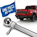 One Piece Stainless Steel Flag Pole for Outside House, 80 MPH Heavy Duty Flag Pole for Truck, 5FT Outdoor Flagpole for Porch, Wall, Jeep, Trailer, 1 Inch Flagpole (1, Silver)