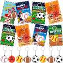 30Pack Valentines Day Cards for Kids School with Valentines Sports Ball Keychain Valentine Day Gifts for Boys Valentine's Day Classroom Gifts Exchange Party Favors Prizes Bag Stuffers