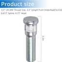 8 Pack Trailer Wheel Studs,Compatible with Lippert Axles 3500 lb, for Dexter Axles 4400 lb with 1/2"-20 UNF, 0.617" Spline, 0.77" Head