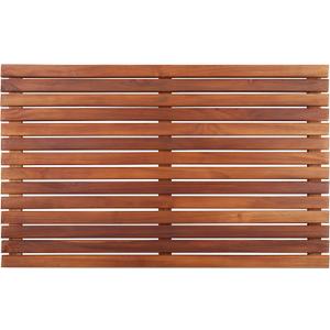 Nordic Style Premium Teak Shower and Bath Mat for Indoor and Outdoor Use - Non-Slip Wooden Platform for Spa, Sauna, Pool, Hot Tub - Flooring Decor and Protector 31.4" x 19.6" (Oiled Finish)