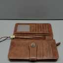 FALAN MULE Women Leather Wallet Large Capacity Bifold RFID Blocking Card Holder with Zipper Coin Pocket (BJ-Light Brown)