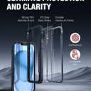 RAPTIC Shield for iPhone 15 Plus Case, Shockproof Protective Clear Case, Military Grade 10ft Drop Tested, Durable Aluminum Frame, Anti-Yellowing Technology Phone Case-6.7 inch, Black